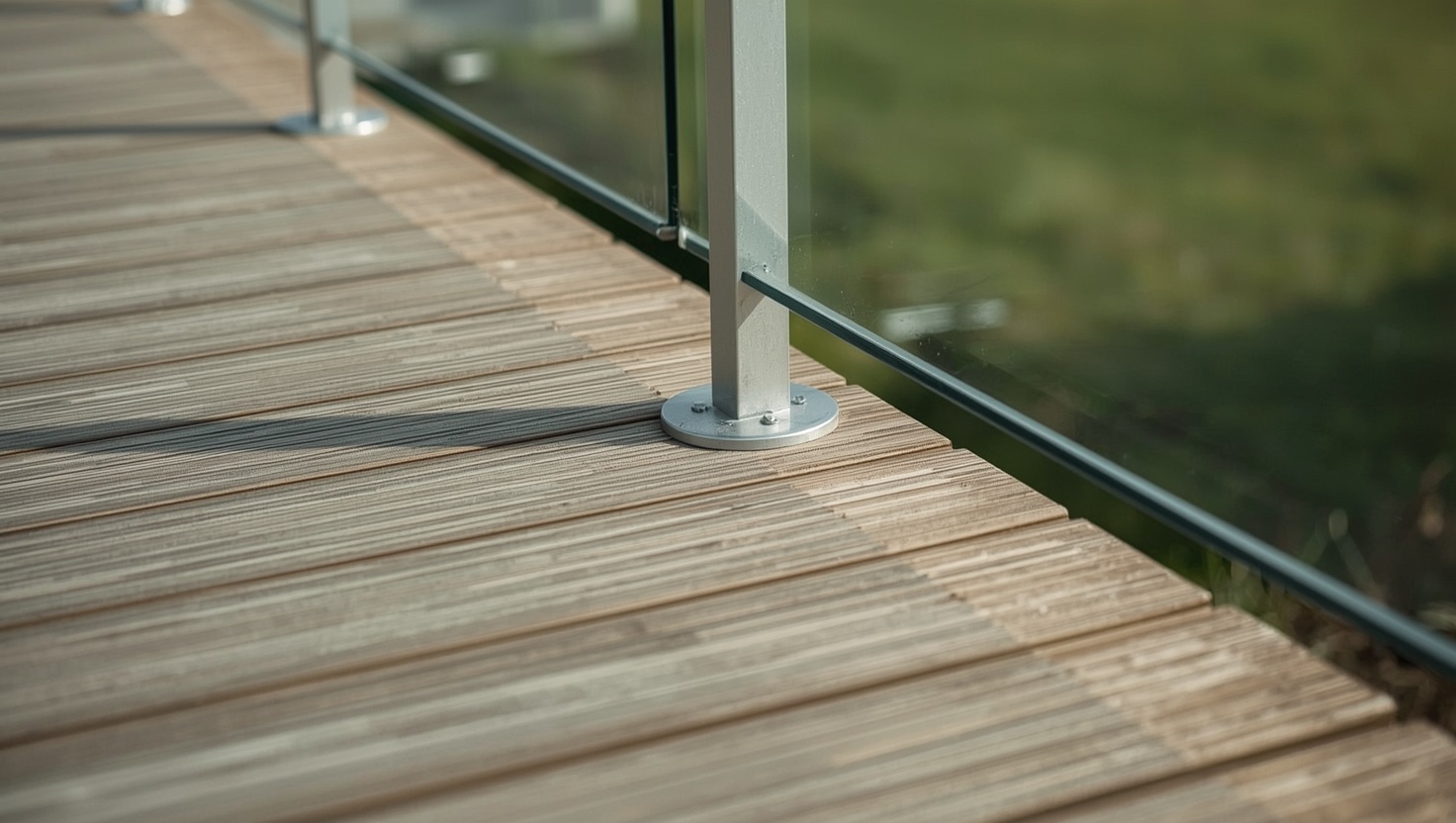 WPC-Belag aus Holzoptik auf dem Balkon